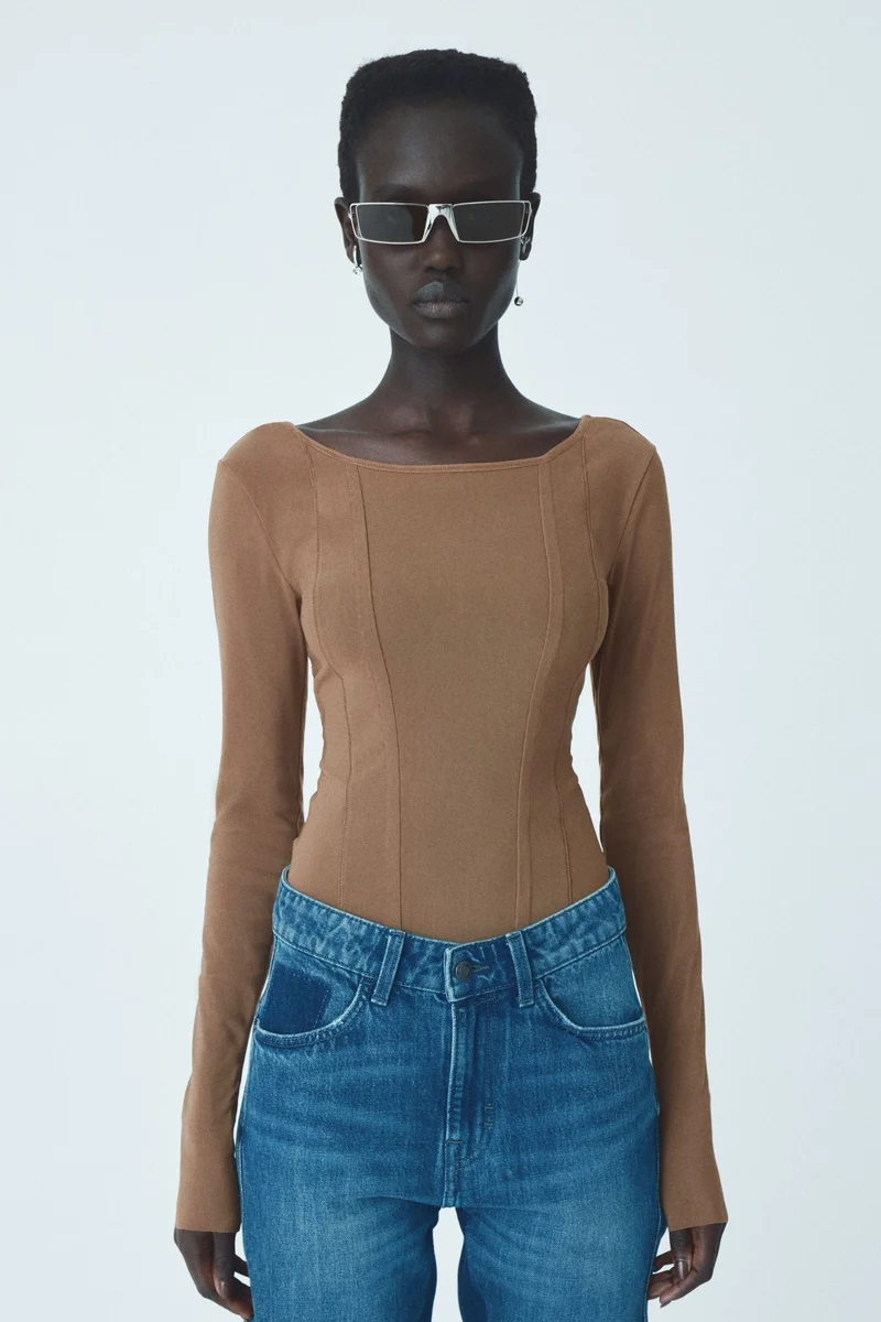 H&M Long-sleeved mesh body